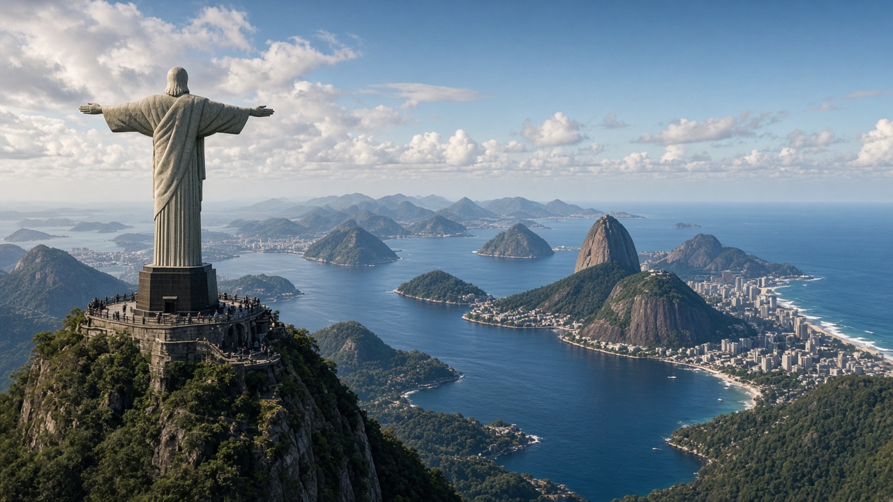Christ the Redeemer overlooking Rio de Janeiro, Brazil