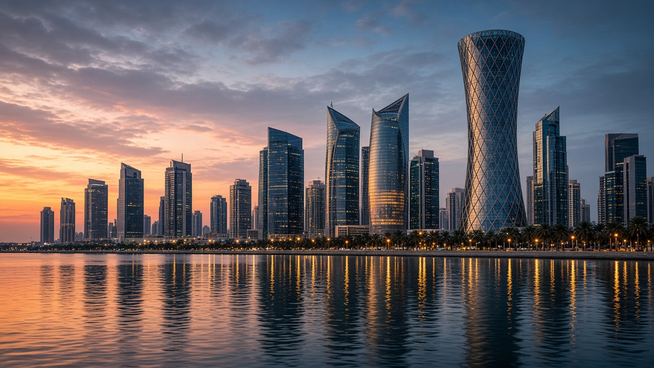 Doha skyline in Qatar